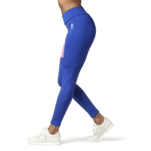 Legginsy Damskie Reebok Classic R Królewski Niebieski PL 61ZRGCB